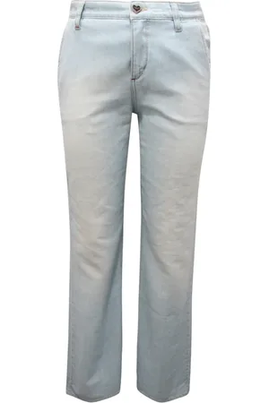 Twin-Set Jeans, Dame, Blå, W26, Bredbenede bukser lavet i Italien