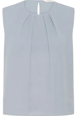 Part Two Top, Dame, Blå, M, Feminin Top med Rund Hals
