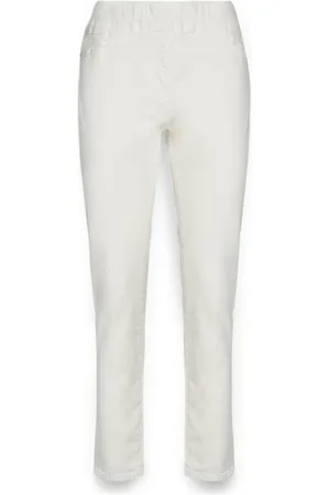 Elena Miro Bukser, Dame, Hvid, 3XL, Jeggings at tage på, "Pat"