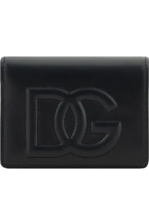 Dolce & Gabbana Tilbehør, Dame, Sort, ONE SIZE, Læder, Luksus Læderpung med Trykknaplukning