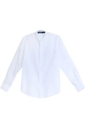 Karl Lagerfeld Skjorte, Herre, Hvid, S, Linned, Koreansk Linnedskjorte