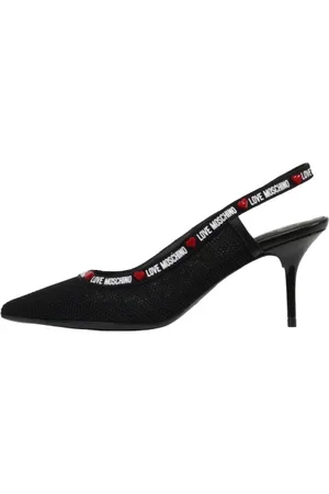 Moschino Sko, Dame, Sort, 40 EU, Nylon, Nylon High Heel Stiletto Sko