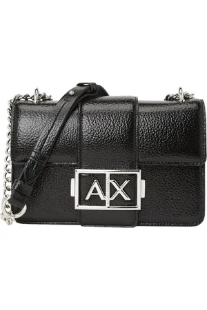 Armani Exchange Taske, Dame, Sort, ONE SIZE, Uld, Sort skuldertaske med kæderem