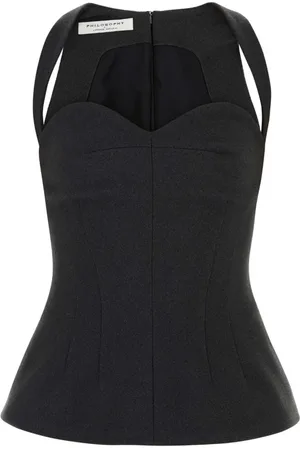 Serafini Top, Dame, Grå, 2XS, Uld, Stilfulde Toppe til et trendy look