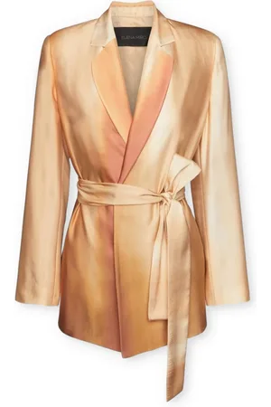 Elena Miro Jakke, Dame, , 5XL, Satin, Elegant jakke med nuanceret tryk