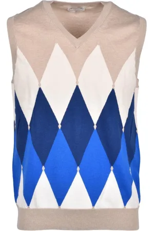 BALLANTYNE Strik, Herre, Flerfarvet, M, Bomuld, Bomuld Cashmere Sweater