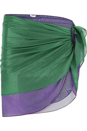 Oseree Badetøj, Dame, Grøn, M, Nylon, To-tone stretch nylon sarong nederdel