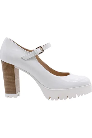 Luca grossi Sko, Dame, Hvid, 39 EU, Elegant Mary Jane Pump Ravello