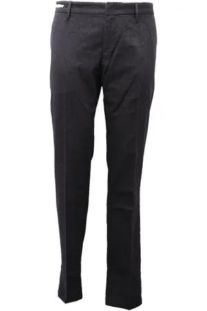 Emporio Armani Bukser, Herre, Blå, XL, Bomuld, Slim Fit Melange Bukser