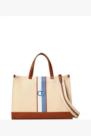 Twin-Set Taske, Dame, , ONE SIZE, Uld, Shopper Taske med Oval T Logo