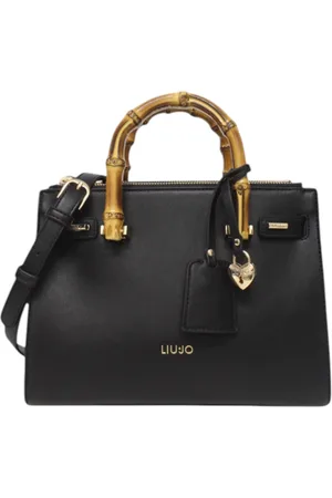Liu Jo Taske, Dame, Sort, ONE SIZE, Læder, Tote taske i kunstlæder med bambushåndtag