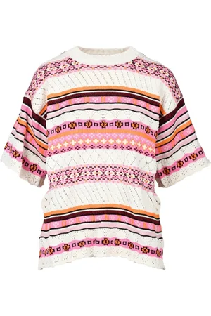 Kenzo Strik, Dame, Flerfarvet, L, Bomuld, Tricot Strik Trøje