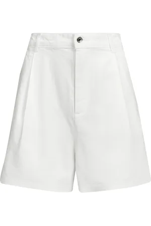 Liu Jo Shorts, Dame, Hvid, W28, Bomuld, Elegante højtaljede hvide shorts