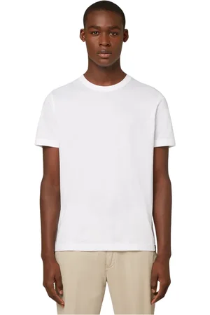 Boggi Milano Top, Herre, Hvid, S, Bomuld, Pima Bomuld Jersey T-Shirt