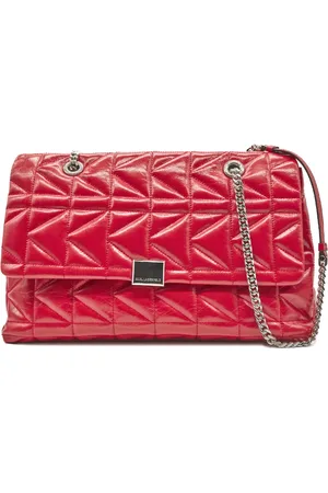 Karl Lagerfeld Taske, Dame, Rød, ONE SIZE, Uld, K/Kuilt Sp Wrinkle Stor Skuldertaske