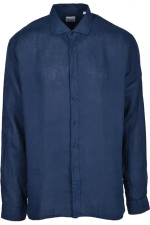 Xacus Skjorte, Herre, Blå, 3XL, Linned, Linnedskjorte - Afslappet stil