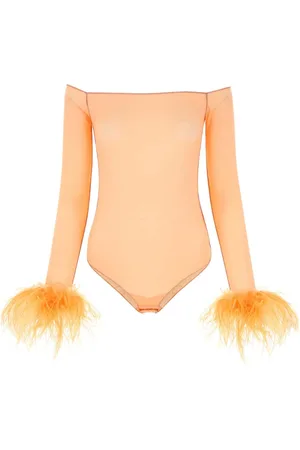Oseree Top, Dame, , S, Peach Mesh Bodysuit