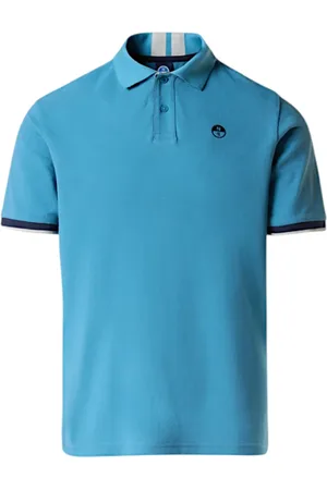 North Sails Top, Herre, Blå, M, Bomuld, Bomuld Polo Skjorte med Frontlogo