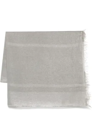 ANTONELLI Tilbehør, Dame, Grå, ONE SIZE, Polyester, Gråt Linned-Polyestersjal Ss25