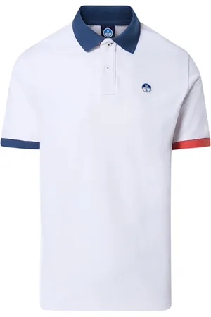 North Sails Top, Herre, Hvid, 2XL, Bomuld, Bomuld Polo Skjorte med Front Logo