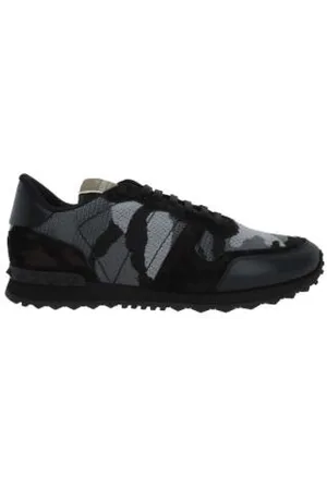 VALENTINO GARAVANI Sko, Herre, Flerfarvet, 39 1/2 EU, Uld, MultiColour Low-Top Sneakers med camouflage mønster