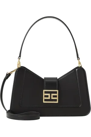Elisabetta Franchi Taske, Dame, Sort, ONE SIZE, Uld, Skulder taske i kunstlæder med frontlogo