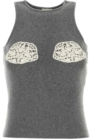 MAGDA BUTRYM Top, Dame, Grå, XS, Cashmere, Cashmere Tank Top