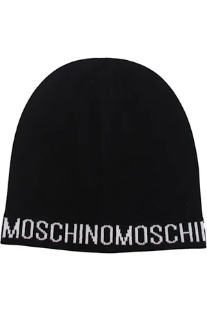Moschino Tilbehør, Herre, Sort, ONE SIZE, Uld, Strikket uld beanie hat