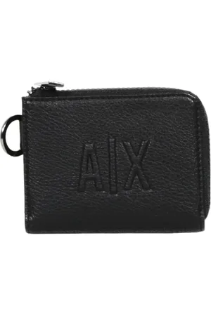Armani Exchange Tilbehør, Herre, Sort, ONE SIZE, Læder, Eco Læder Pung med Lynlås Lukning