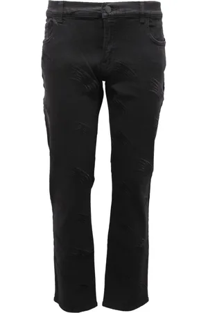 Emporio Armani Jeans, Dame, Sort, W27, Regular Fit Broderet Indsæt Pant