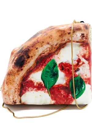 Moschino Taske, Dame, Flerfarvet, ONE SIZE, Uld, Pizza Skive Multifarvet Taske