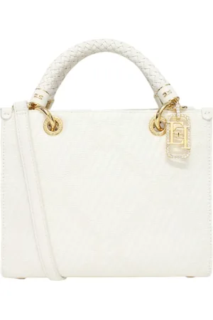 Elisabetta Franchi Taske, Dame, , ONE SIZE, Læder, Imiteret lædertaske med gentaget frontlogo
