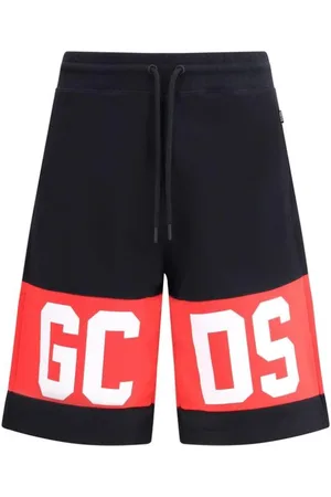 GCDS Shorts, Herre, Sort, S, Bomuld, Monogram Bands Bomuldsshorts