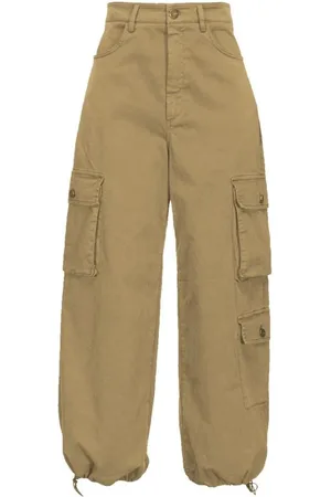 Pinko Bukser, Dame, , 2XS, Uld, Stilfulde Cargo Bukser med 7 Lommer