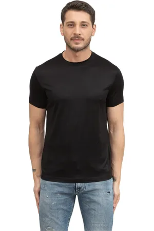 Emporio Armani Top, Herre, Sort, XL, Bomuld, Lyocell Crew Neck Short Sleeve T-shirt