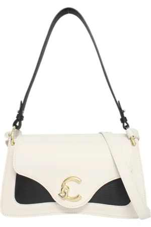 Coccinelle Taske, Dame, Hvid, ONE SIZE, Uld, Eco-læder skuldertaske med logo