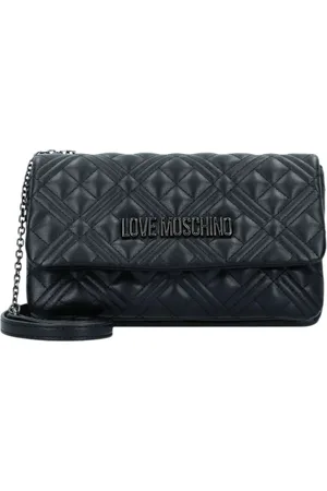Moschino Taske, Dame, Sort, ONE SIZE, Uld, Skulder taske i kunstlæder med frontlogo