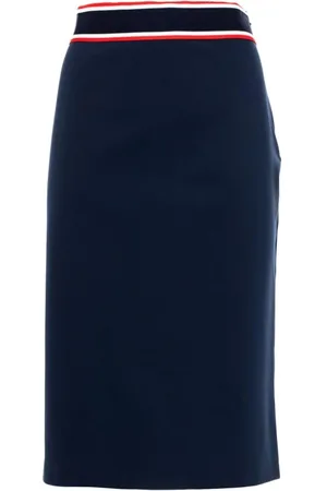 Pinko Nederdel, Dame, Blå, 2XS, Blå Viskose Blyantsnederdel