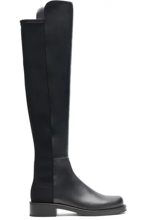 Stuart Weitzman Sko, Dame, Sort, 39 1/2 EU, Læder, Modig Over-knæstøvle