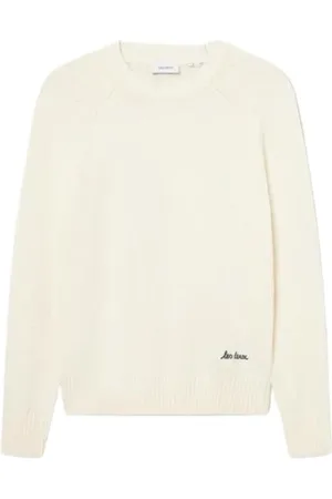 Les Deux Strik, Dame, Hvid, M, Uld, Elegant rund hals striktrøje