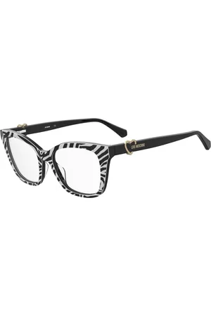 Moschino Tilbehør, unisex, Sort, 52 MM, Uld, Stilfulde briller i hvid sort