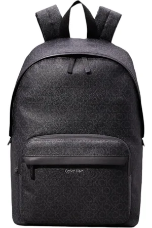 Calvin Klein Taske, Herre, Sort, ONE SIZE, Læder, Eco-læder rygsæk med gentaget logo