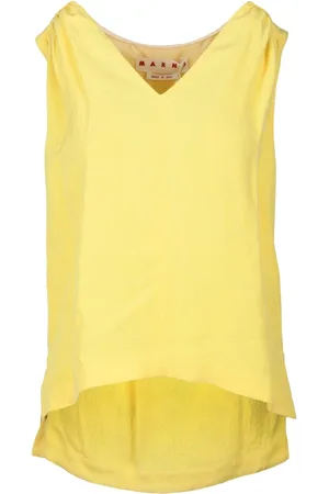 Marni Top, Dame, Gul, XS, Løs Viskose Ærmeløs Top