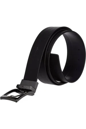 Emporio Armani Tilbehør, Herre, Sort, ONE SIZE, Læder, Reversibel læderbælte