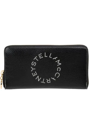 Stella McCartney Tilbehør, Dame, Sort, ONE SIZE, Polyester, Logo Pung med Lynlås