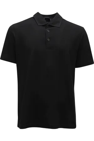 HERNO Top, Herre, Sort, L, Crêpe Polo Shirt Jpl00115U 52005 9300
