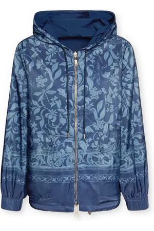 Elena Miro Jakke, Dame, Blå, 5XL, Vendbar vindjakke