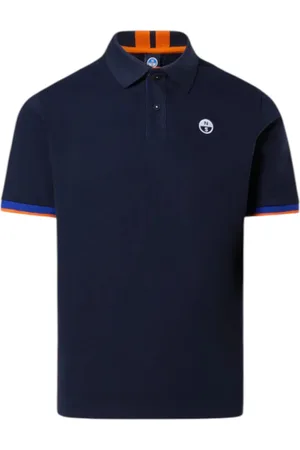 North Sails Top, Herre, Blå, XL, Bomuld, Bomuld Polo Skjorte med Frontlogo