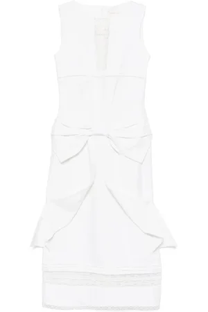 Shushu/Tong Kjole, Dame, Hvid, 2XS, Hvid Blonde Ærmeløs Kjole med Lynlås