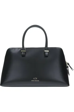 Armani Exchange Taske, Dame, Sort, ONE SIZE, Læder, Imiteret læder shopper taske med logo